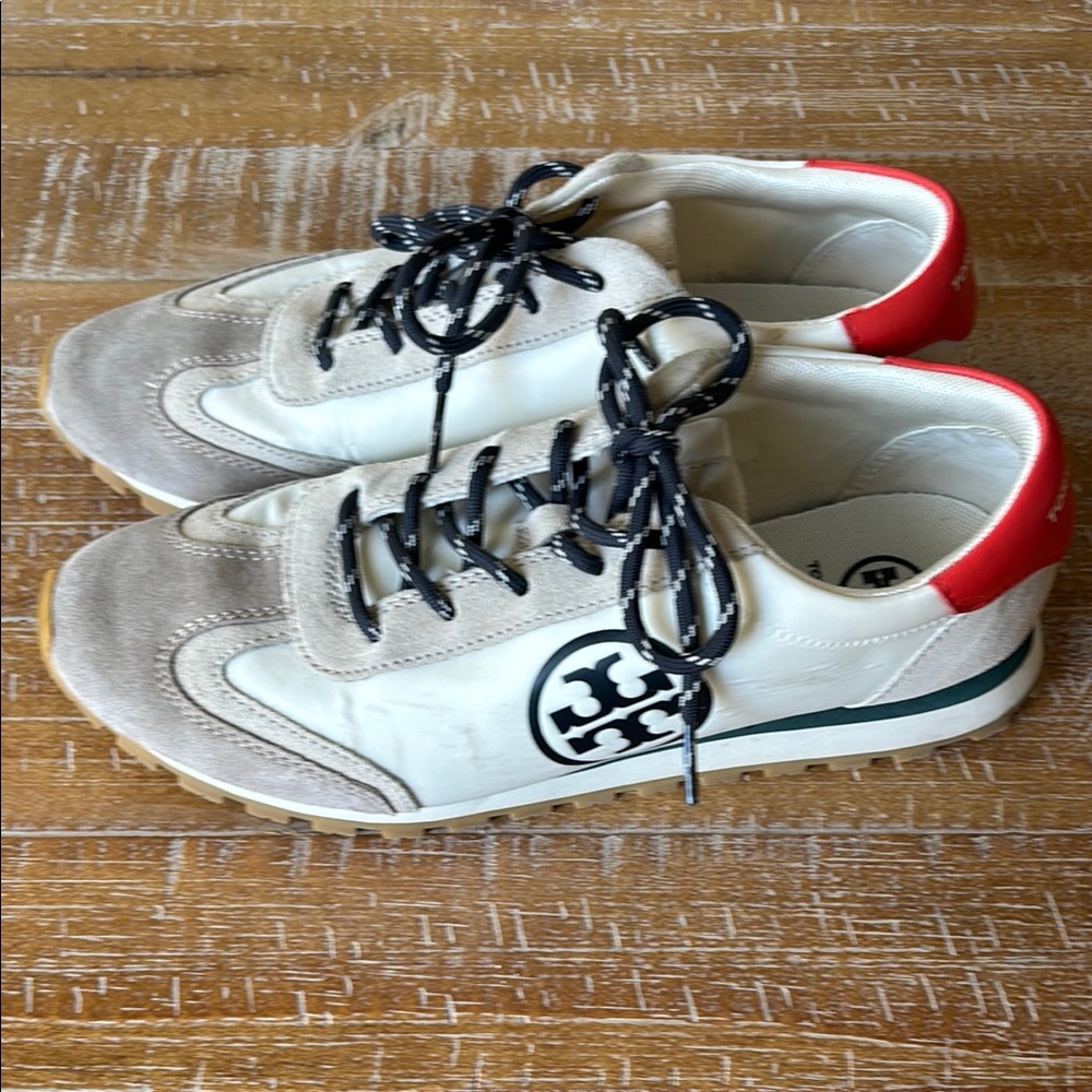Tory Burch Men's Sneakers - White and Red